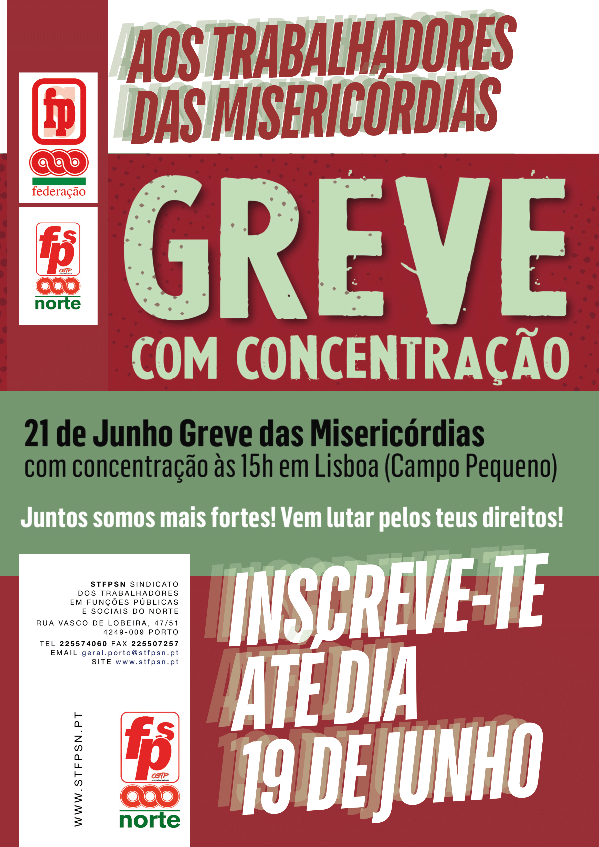Trabalhadores das Misericórdias voltam à greve no dia 21 de junho - não baixamos os braços!